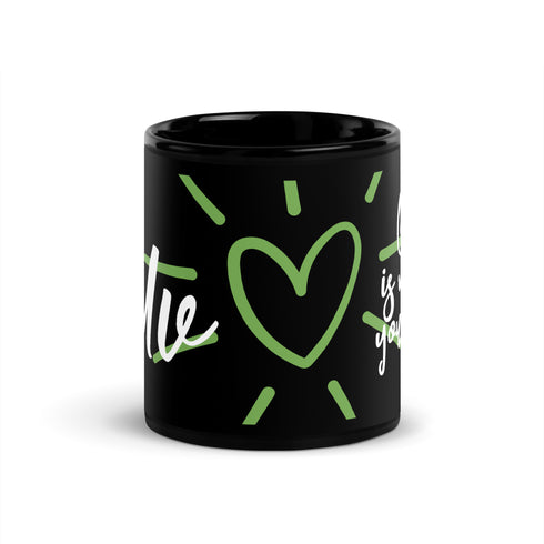 Luv Black Glossy Mug